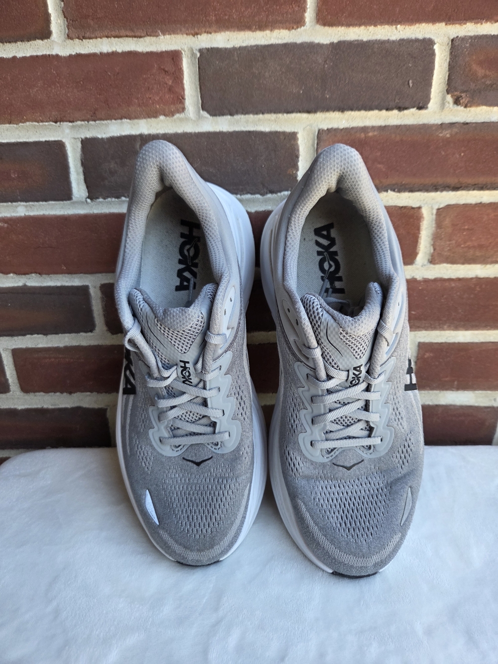 HOKA Bondi 9 Men’s 11 2E Wide Galactic Grey Stellar Grey Running Shoes - Picture 8 of 13